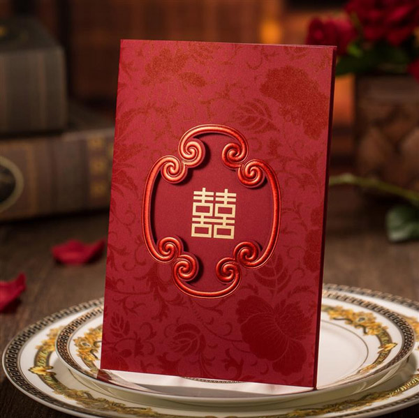 愛情永固喜帖 W-023 雷射雕刻設計 情定終生精緻婚禮喜帖